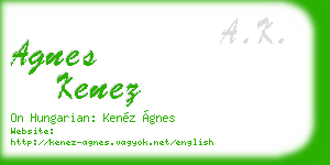 agnes kenez business card