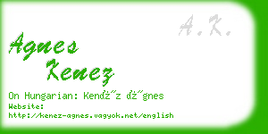 agnes kenez business card